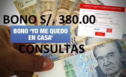 Bono S/. 380 - Consulta si estás en la lista